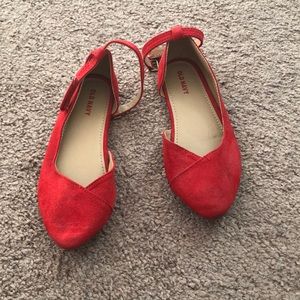 Red girl flats